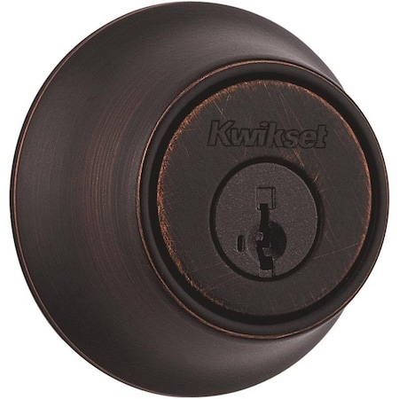 Kwikset Kwikset SmartKey Security Venetian Bronze Metal Single Cylinder Deadbolt 96600-751